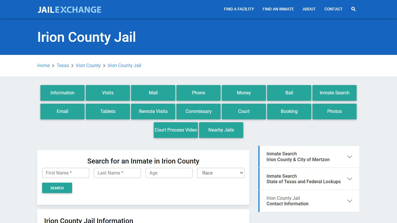 Irion County Jail Roster Lookup, TX, Inmate Search - Jail Exchange